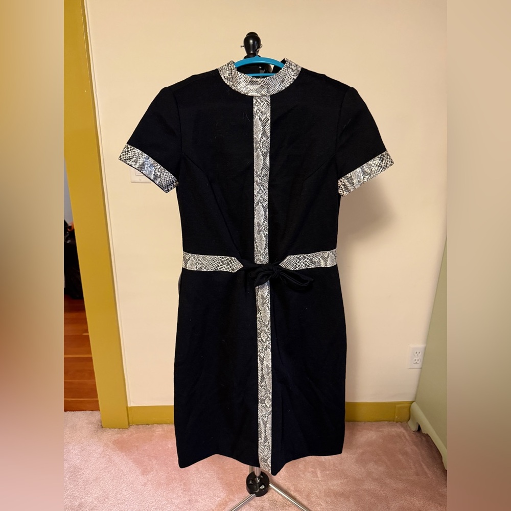 Vintage Black and Snakeskin Donle Dress